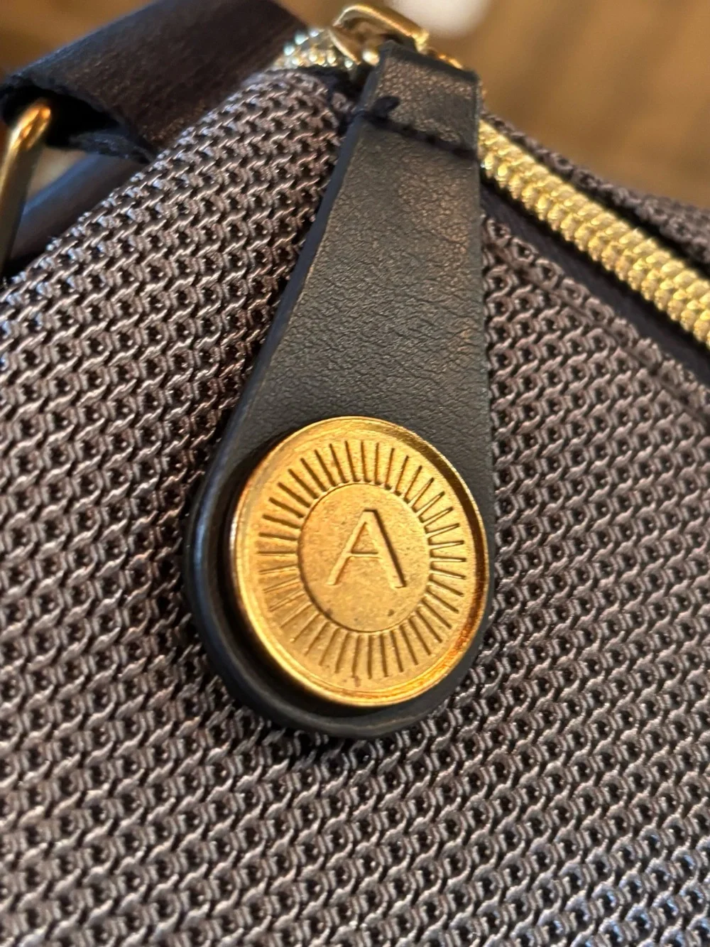 Azzaro Parfums Gray Black Weekender Duffel Bag Gold Hardware Travel Gym